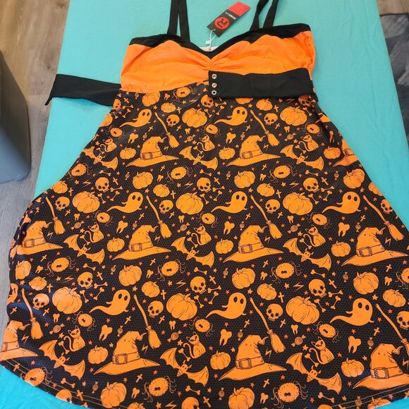 NWT Halloween Print Dress Size 12 - Picture 10 of 12